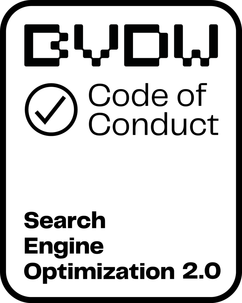 Logo with the text 'Code of Conduct' and 'Search Engine Optimization 2.0' in a clear, modern design.