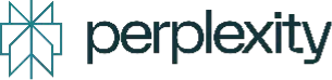 Logo von Perplexity AI mit geometrischen Formen und Schriftzug.