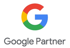 Logo von Google Partner mit bunten Buchstaben und dem Google G-Symbol.